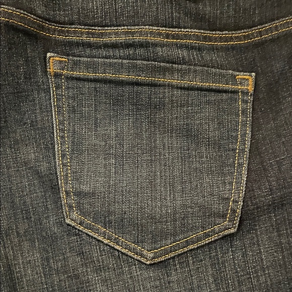 Lane Bryant Dark Indigo Cropped Jeans - Gold Button - Picture 3 of 5